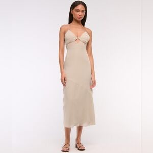 NWT Abercrombie & Fitch Tie-Back Sheer Slip Mini Dress